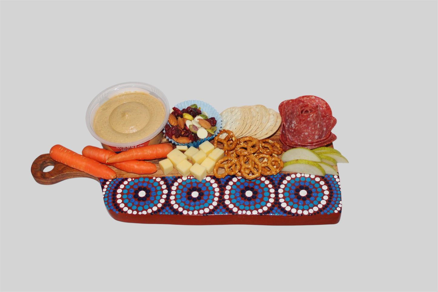 Blue Dot Painted Cheese Board