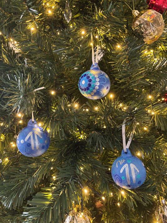 Christmas Bauble (blue,sliver)