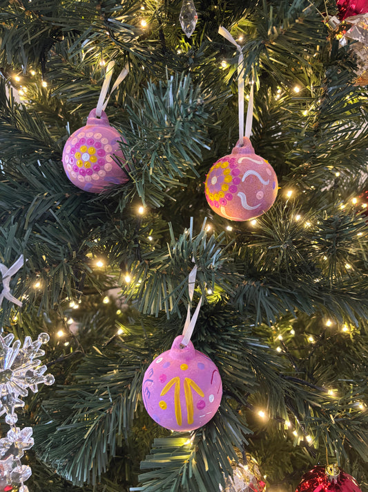 Christmas Bauble (Pink,Purple,Yellow)