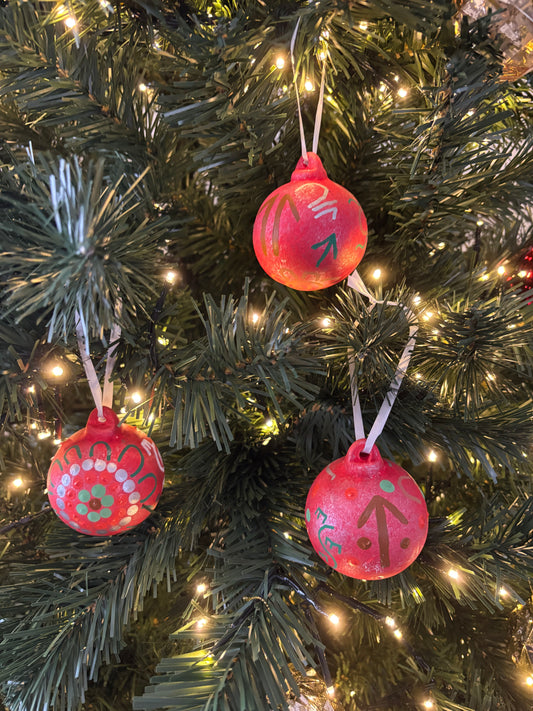 Christmas Bauble (Red,Brown,Green)