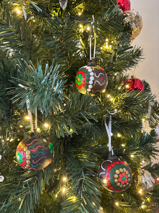 Christmas Bauble (Red,Green,Gold)