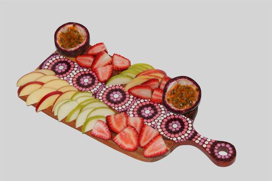 Pink Dot Painted Cheese Board