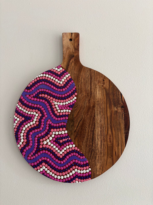 Pink/purple cheese board